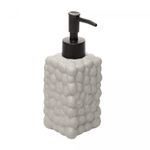 Porta-Sabonete-Liquido-Bubble-300ml-Cinza-Ceramica-Lyor