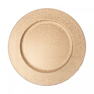 Sousplat Shine 33cm Dourado Plástico - Lyor
