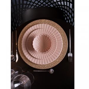 Sousplat Shine 33cm Dourado Plástico - Lyor
