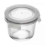 Pote-Hermetico-com-Tampa-Redondo-130ml-Vidro-Lyor