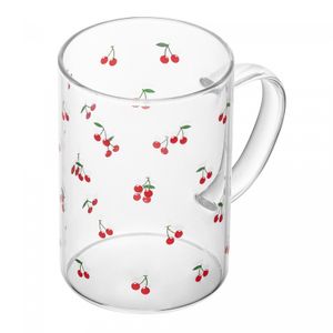 Caneca Cherry 200ml Vidro Borossilicato Resiste ao Calor - Lyor