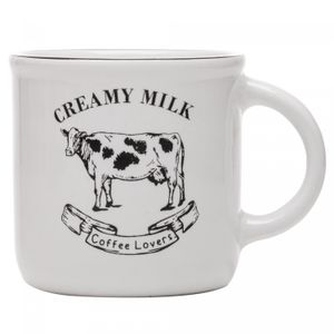 Caneca Creamy Milk 180ml Branca Cerâmica - Lyor