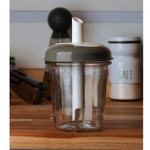 Açucareiro com Tampa Dosadora Siena 320ml Cinza Vidro - Lyor