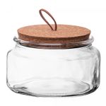 Porta-Mantimento-com-Tampa-de-Cortica-e-Puxador-350ml-Cristal-Ecologico-Lyor