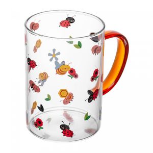 Conjunto 2 Canecas com Alça Âmbar Garden Party 200ml Vidro Borossilicato  - Lyor