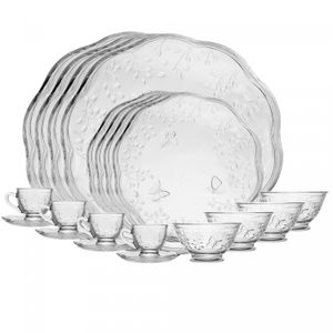 Jogo de Jantar 20 peças New Butterfly Cristal Ecológico - Lyor