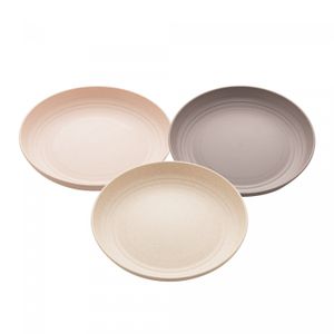 Prato para Sobremesa Lines 20cm Sortido PP e Bambu - Lyor