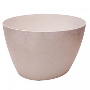 Bowl Oval 23cm x 20cm x 14cm Branco PP e Bambu - Lyor