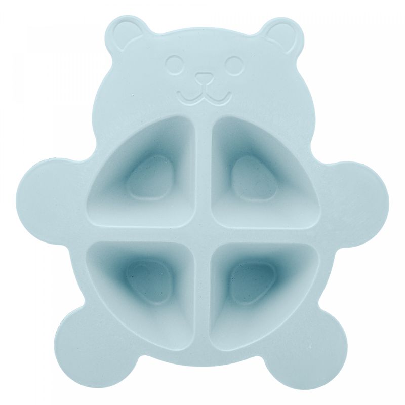 Conjunto-de-Prato-com-2-Talheres-Baby-Bear-Azul-PP-e-Bambu-Lyor