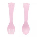 Conjunto-de-Prato-com-2-Talheres-Baby-Bear-Rosa-PP-e-Bambu-Lyor