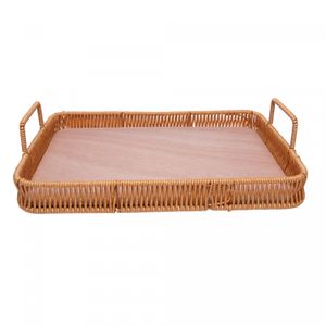 Bandeja Retangular com Alça Kali 35cm x 25cm x 4,5cm Plástico - Lyor