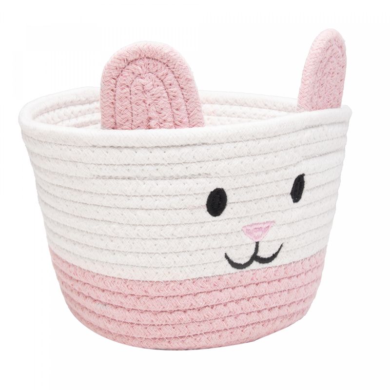 Cesta-Rabbit-22cm-x-22cm-x-14cm-Branca-Poliester-Lyor