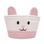 Cesta-Rabbit-22cm-x-22cm-x-14cm-Branca-Poliester-Lyor