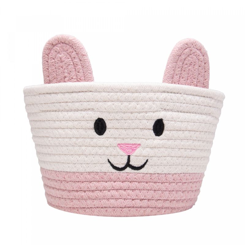Cesta-Rabbit-22cm-x-22cm-x-14cm-Branca-Poliester-Lyor