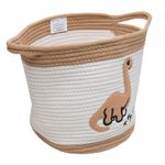 Cesta-Cat-22cm-x-22cm-x-14cm-Branca/Rosa-Poliester-Lyor