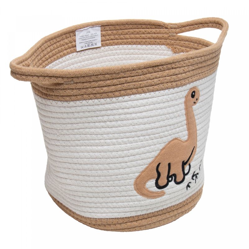 Cesta-Cat-22cm-x-22cm-x-14cm-Branca/Rosa-Poliester-Lyor