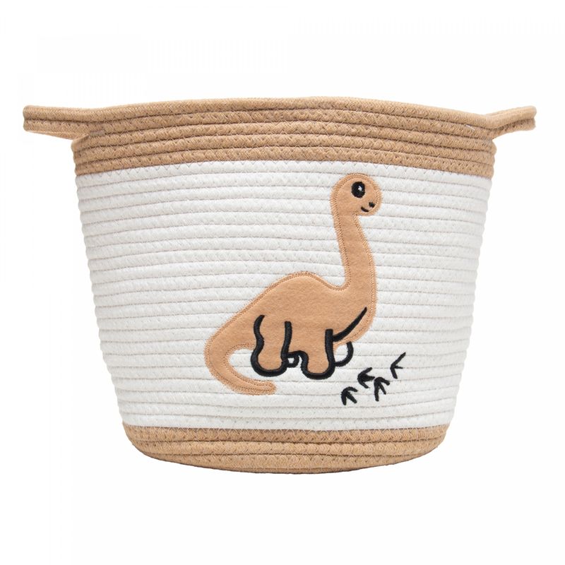 Cesta-Cat-22cm-x-22cm-x-14cm-Branca/Rosa-Poliester-Lyor