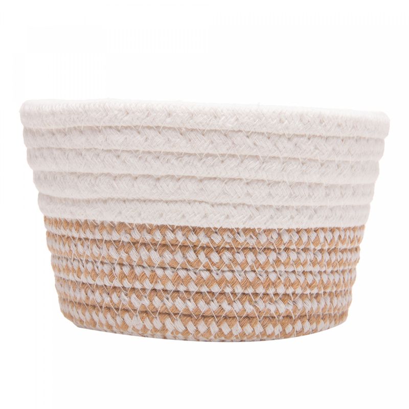 Cesta-Elephant-29cm-x-29cm-x-29cm-Rosa/Branca-Poliester-Lyor
