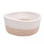 Cesta-15cm-x-15cm-x-9cm-Bege/Branca-Poliester-Lyor