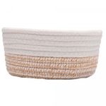Cesta-15cm-x-15cm-x-9cm-Bege/Branca-Poliester-Lyor