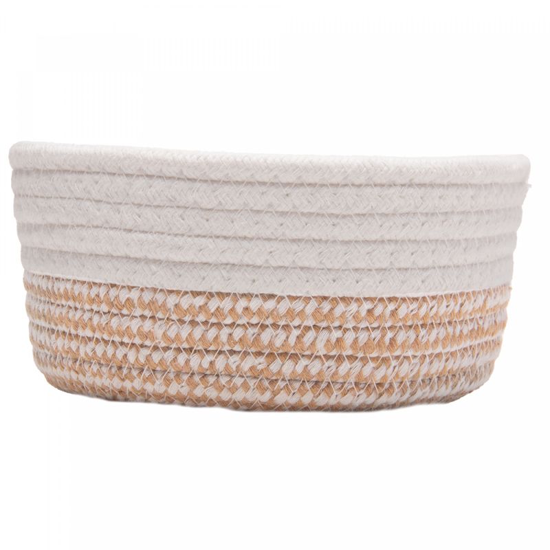 Cesta-15cm-x-15cm-x-9cm-Bege/Branca-Poliester-Lyor