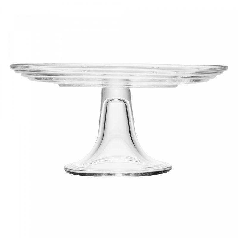 Prato-para-Bolo-com-Pe-Little-Bee-19cm-x-19cm-x-10cm-Cristal-Lyor