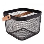 Cesta-Quadrada-com-Alca-Perfect-23,5cm-x-17,5cm-x-25,5cm-Bege-Metal-Lyor