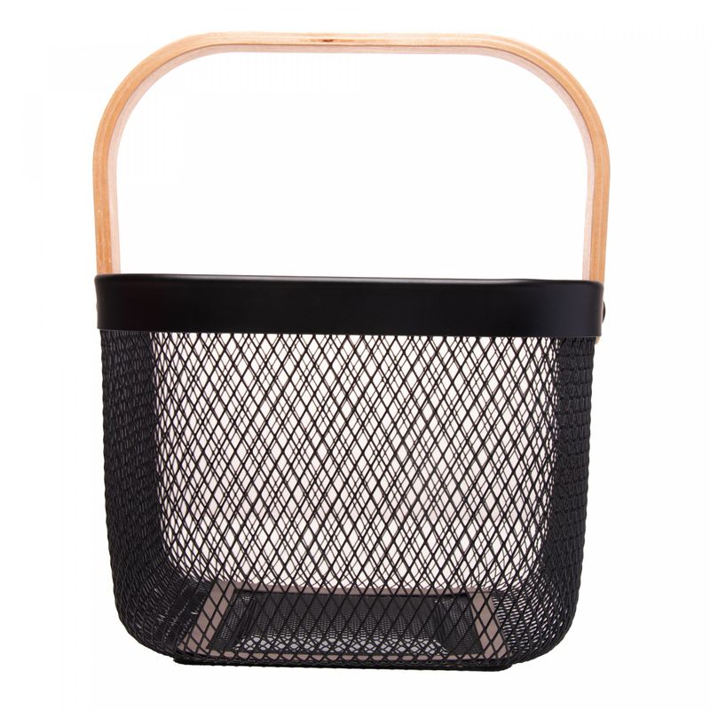 Cesta-Quadrada-com-Alca-Perfect-23,5cm-x-17,5cm-x-25,5cm-Bege-Metal-Lyor
