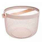Cesta-Quadrada-com-Alca-Perfect-23,5cm-x-17,5cm-x-25,5cm-Preta-Metal-Lyor