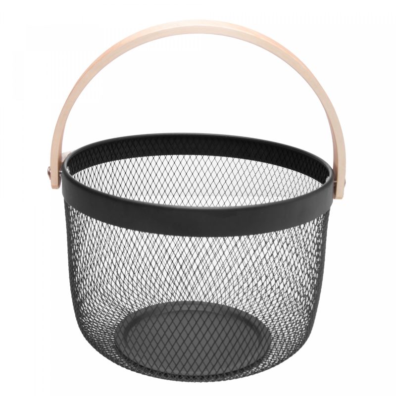 Cesta-com-Alca-Perfect-245cm-x-185cm-x-27cm-Preta-Metal-Lyor