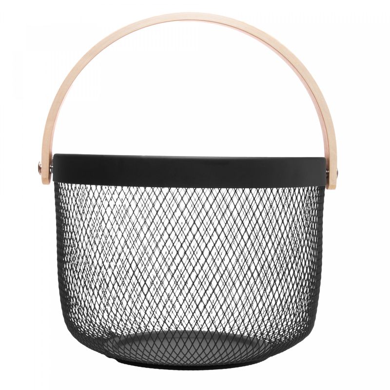 Cesta-com-Alca-Perfect-245cm-x-185cm-x-27cm-Preta-Metal-Lyor