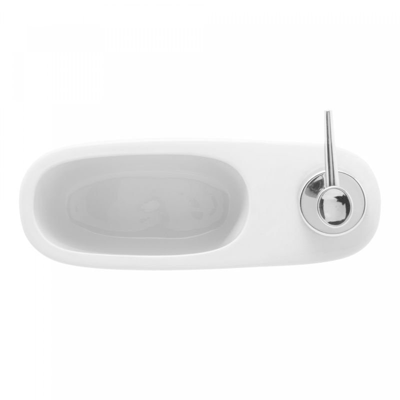 Porta-Detergente-Liquido-de-Ceramica-com-Suporte-para-Esponja-Branco-Lyor