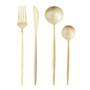 Faqueiro 16 Peças de Aço Inox Ópera Champanhe - Lyor