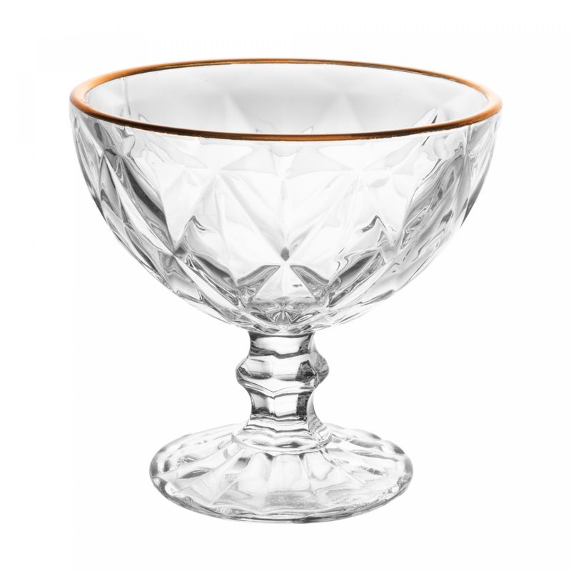 Taca-para-Sobremesa-de-Vidro-com-Fio-de-Ouro-Diamond-250ml-Lyor
