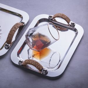 Conjunto 2 Copos Baixos de Cristal com Fio de Ouro Taj 550ml - Wolff