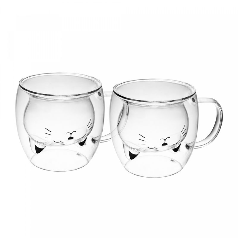 Conjunto-2-Xicaras-de-Cha-Parede-Dupla-Cat-250ml-Vidro-Borossilicato-Wolff