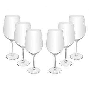 Conjunto 6 Taças para Vinho Crex 740ml Cristal - Wolff