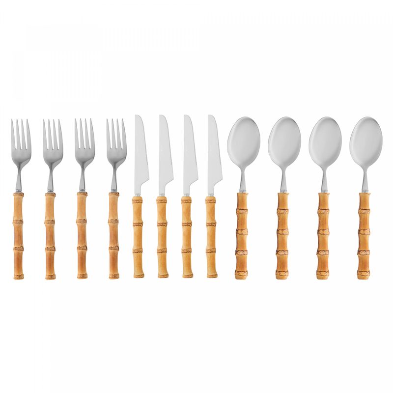 Faqueiro-12-Pecas-com-Cabo-de-Bambu-Tulum-Aco-Inox-Wolff