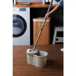 Mop-Giratorio-com-Cabo-Extensivel-de-Aco-Inox-115m-com-Balde-Plastico-9L-e-Refil-Microfibra-Fit-L