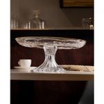 Prato-para-Bolo-com-Pe-New-Butterfly-com-Fio-de-Ouro-265cm-x-27cm-x-12cm-Cristal-Ecologico-Lyor
