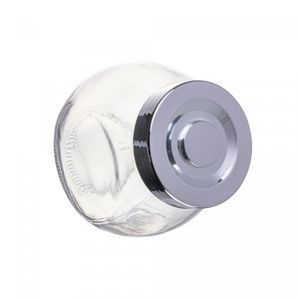 Conjunto 3 Porta Temperos de Vidro com Tampa Plástica Prata 200ml - Lyor