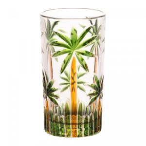Copo Alto Palm Tree Handpaint 360ml Cristal Ecológico - Wolff