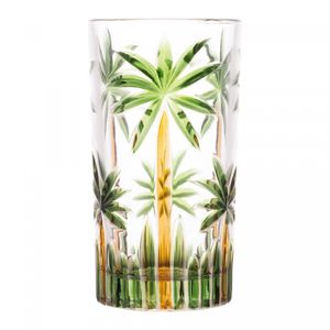 Copo Alto Palm Tree Handpaint 360ml Cristal Ecológico - Wolff