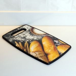 Tábua para Corte de Plástico com Estampa Pães 37cm x 23cm x 1cm - Lyor