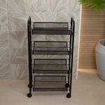 Carrinho-Organizador-Multiuso-de-Metal-4-Prateleiras-com-Rodinhas-Preto-44cm-x-26cm-x-83cm-Lyor