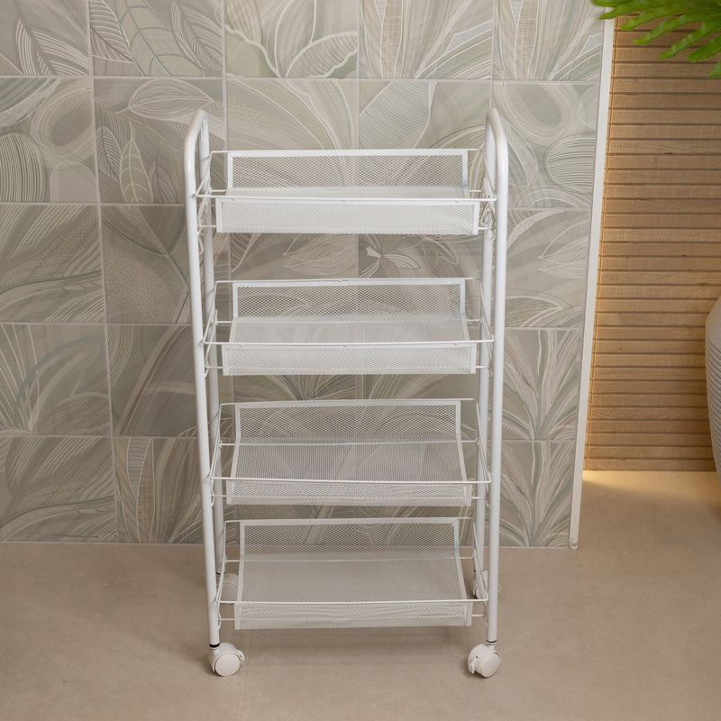 Carrinho-Organizador-Multiuso-de-Metal-5-Prateleiras-com-Rodinhas-Branco-44cm-x-26cm-x-83cm-Lyor