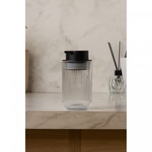 Porta Sabonete Liquido Nórdico com Pump Preto 430ml Vidro - Lyor