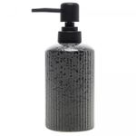 Porta-Sabonete-Liquido-Lines-300ml-Preto-Ceramica-Wolff