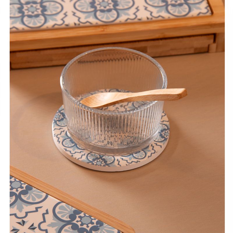 Conjunto-3-Pecas-Petisqueira-Redonda-com-Colher-e-Suporte-Mosaico-10cm-x-10cm-x-65cm-Vidro-Wolff