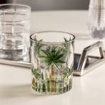 Copo-Baixo-Palm-Tree-Handpaint-340ml-Cristal-Ecologico-Wolff